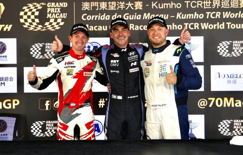 Gp Michelisz Wins First Macau Guia Race Kumho Tcr World Tour